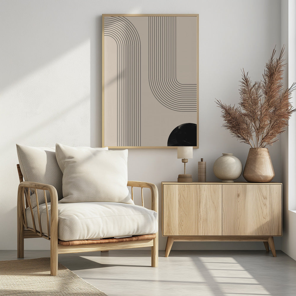 Black Minimal Line Art | Poster