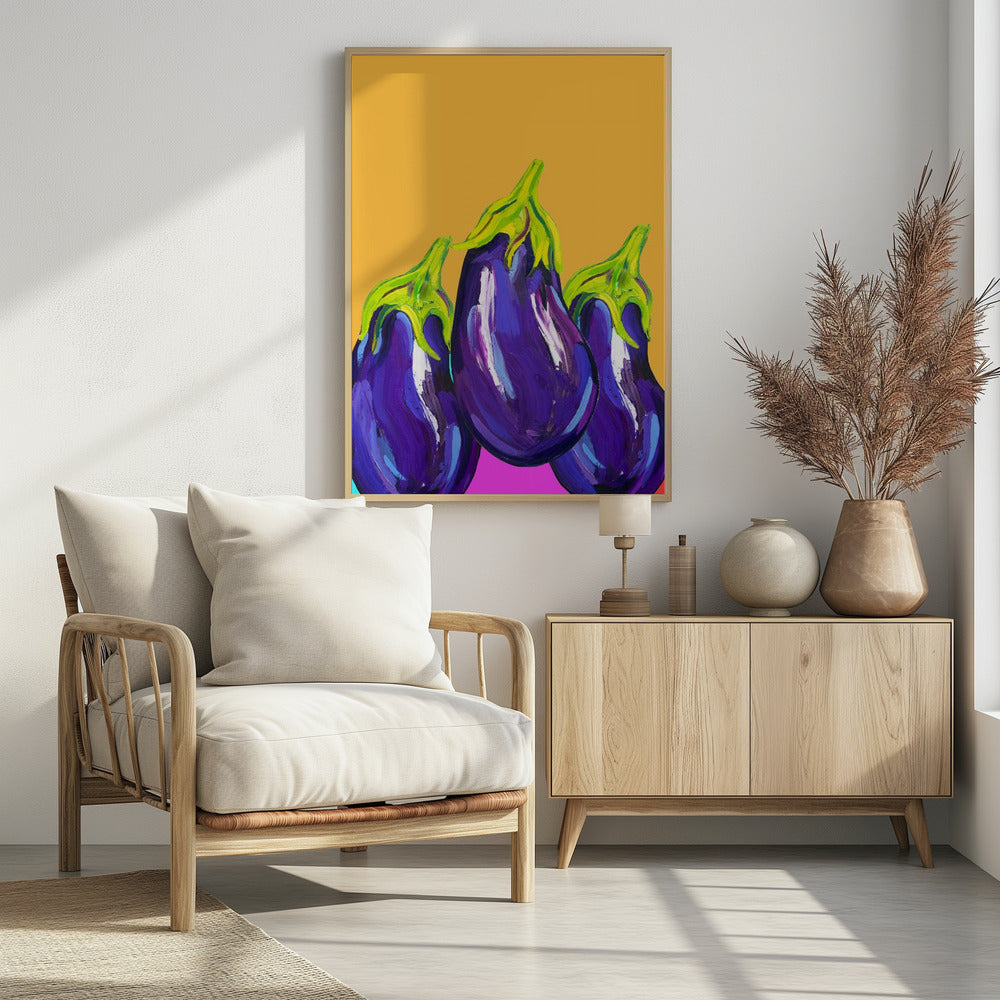 Groovy Aubergines | Poster