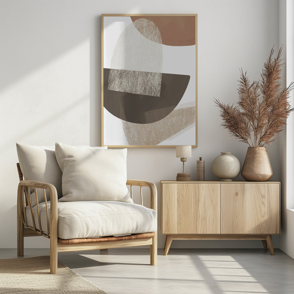 Earth Tone Geometric Art | Poster
