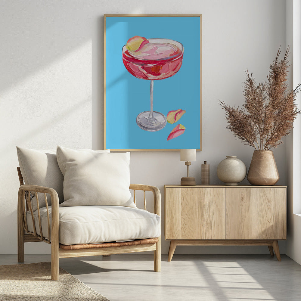 Sparkling Rose Gin Cocktail | Poster