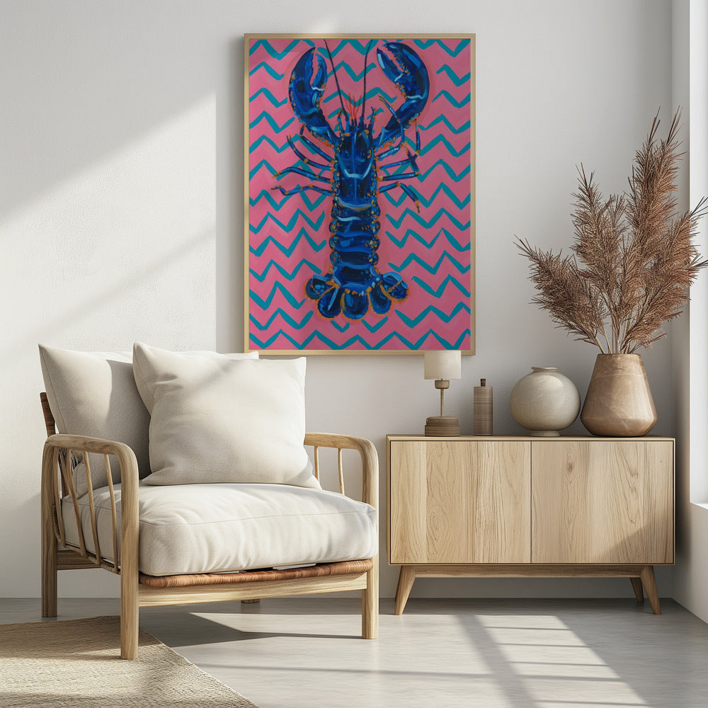 Lobster On Zigzag | Poster