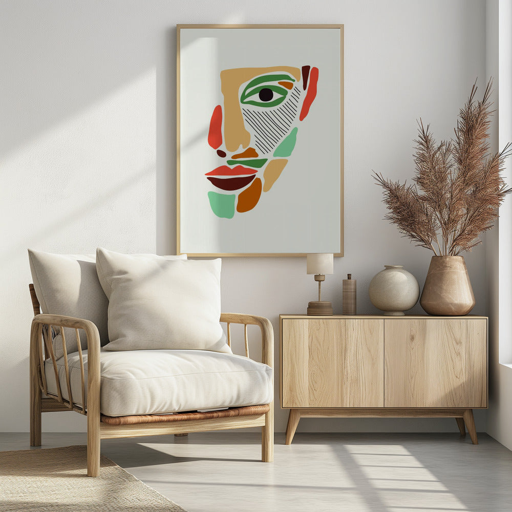 Color Abstract Faces #2 | Poster