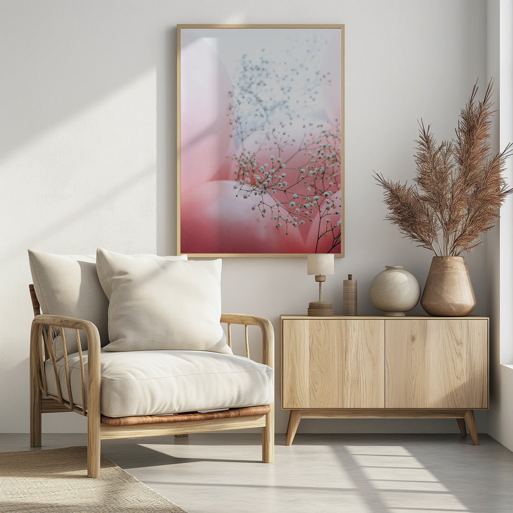 Delicate Balloons with Flower | Poster