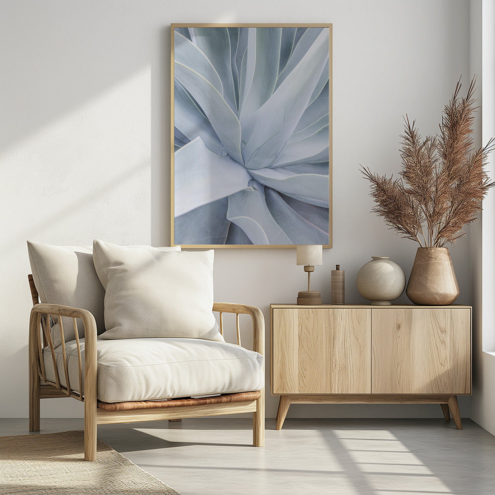 Silver Succulent Swirl | Poster