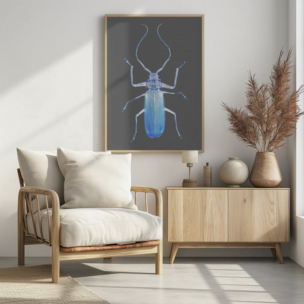 Neon Beetle Elegance | Poster