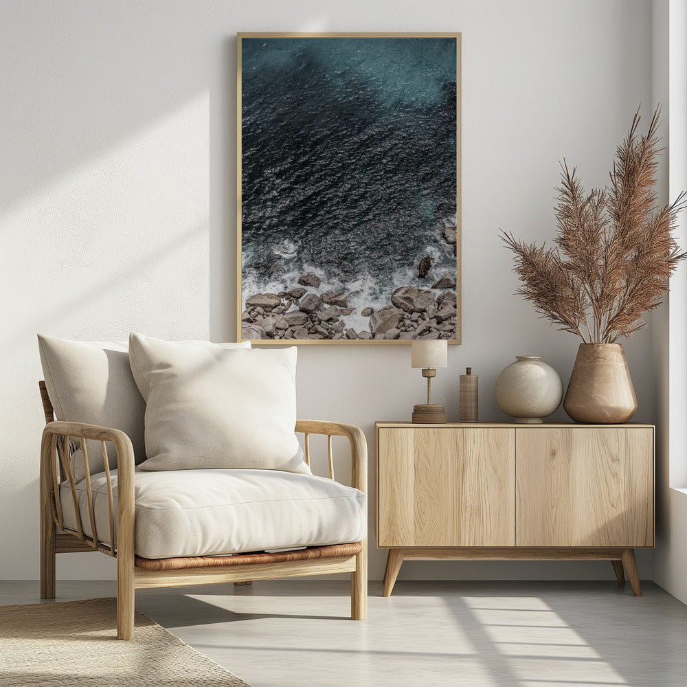 Rocky Coastline Waves | Poster