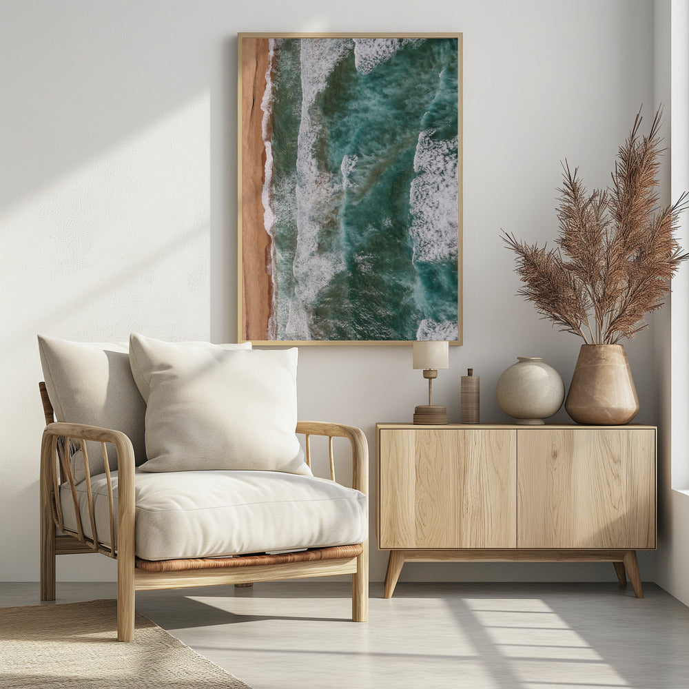 Waves Embrace Shore | Poster