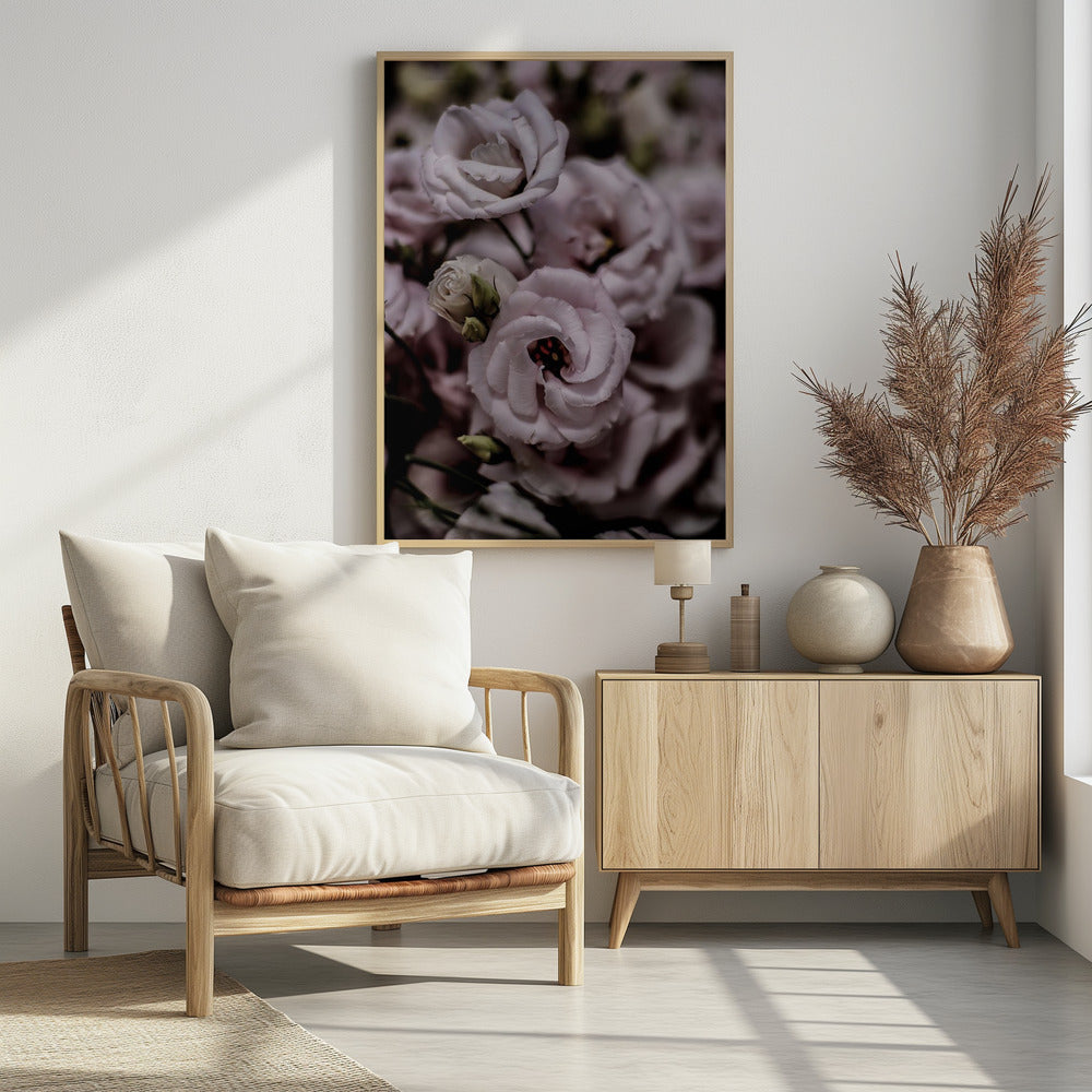 Delicate Beauty of Pink Lisianthus Flower | Poster