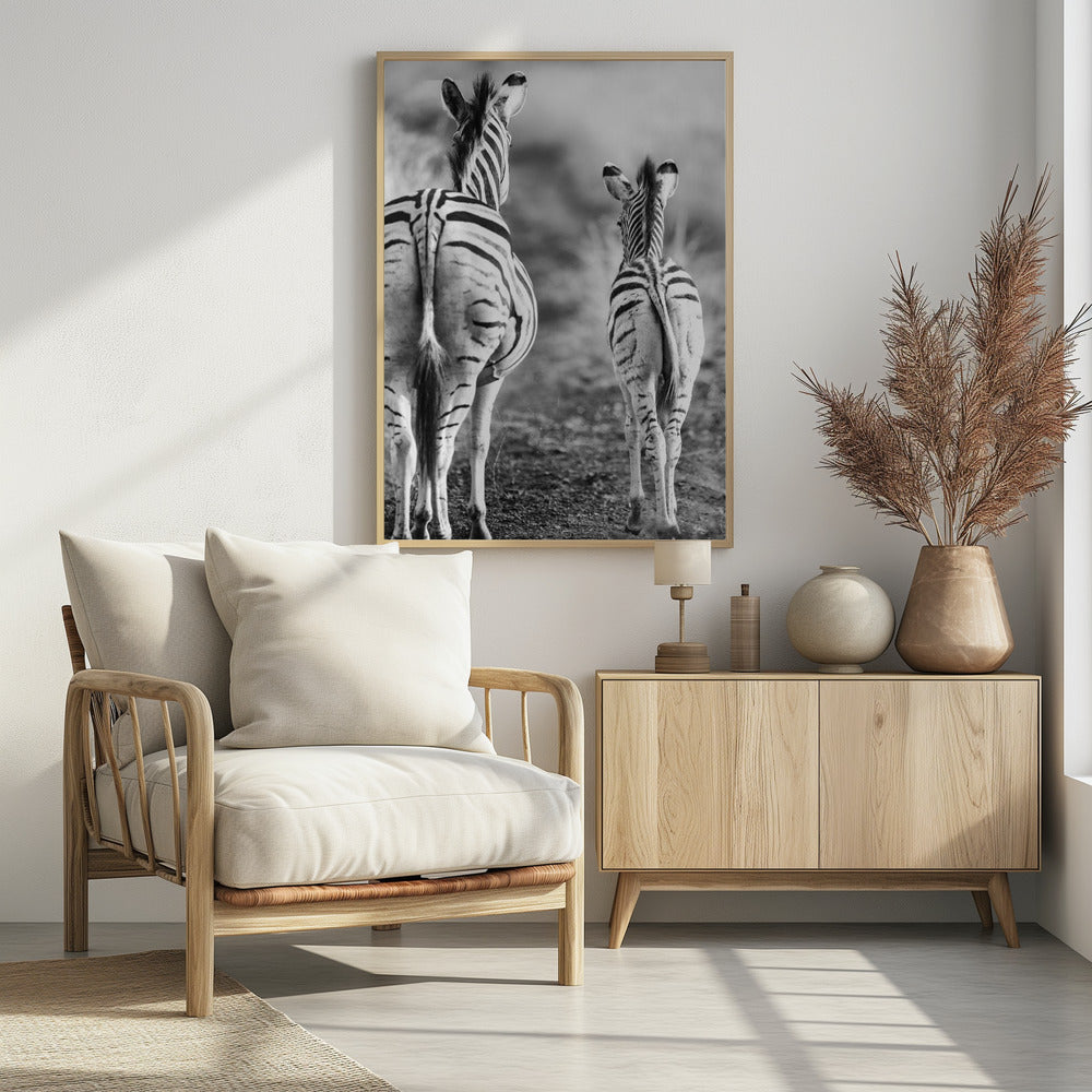 Striped Horse Back Side | Poster