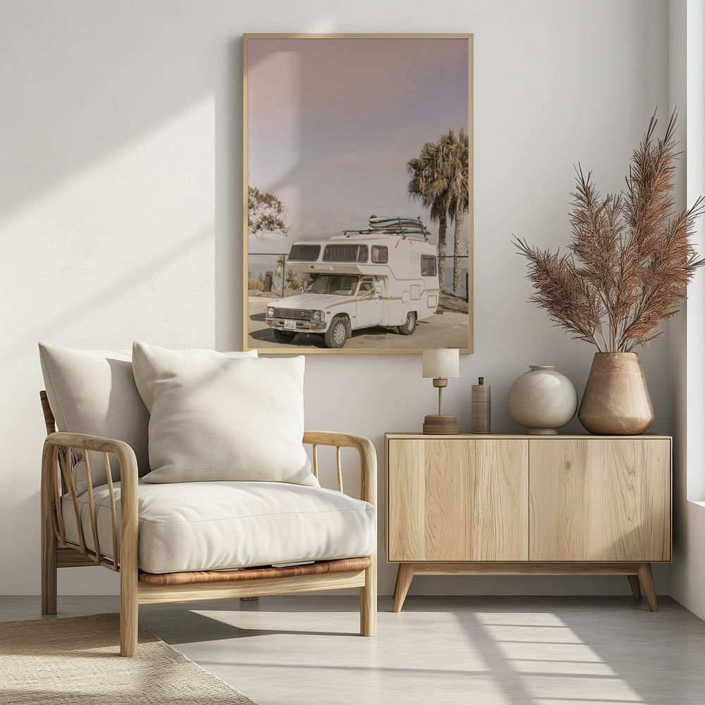 Vintage Camper Parked | Poster