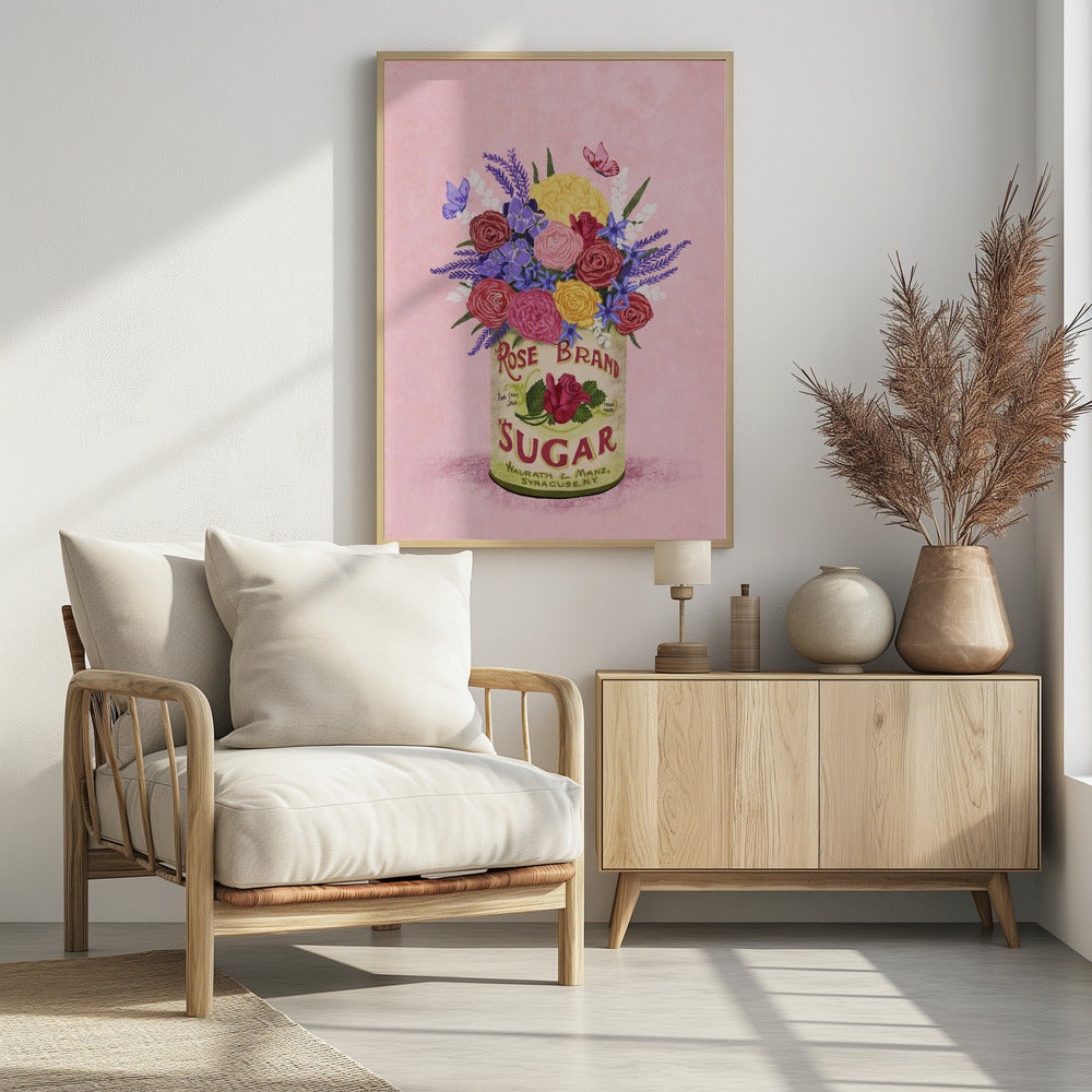 Flowers In a vintage Can | Poster