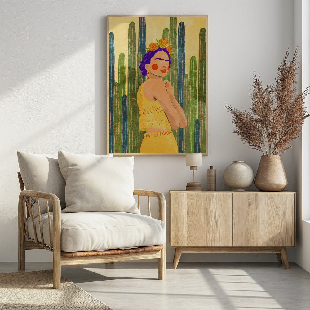 Frida and cacti | Poster