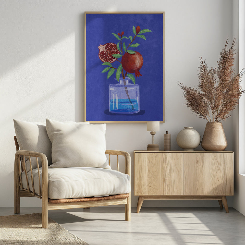 pomegranate in Vase | Poster