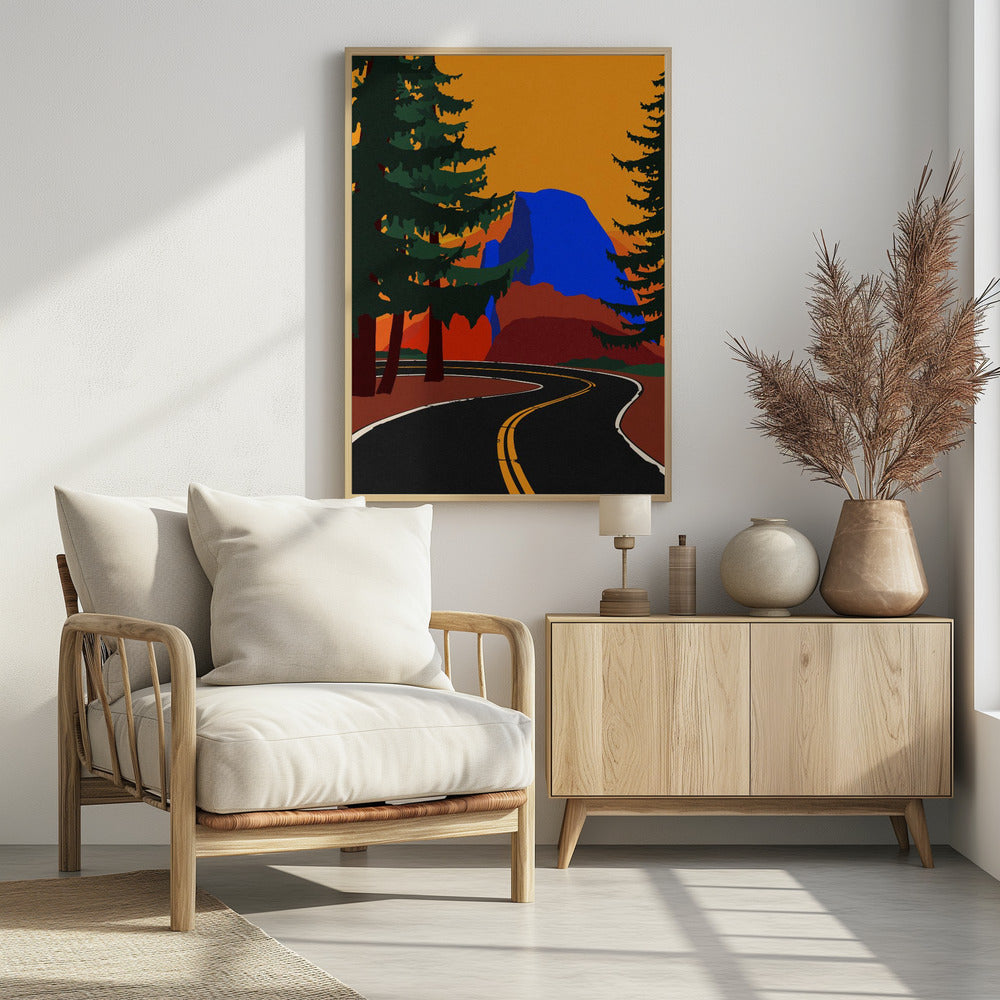 Clacier Road With Half Dome | Poster