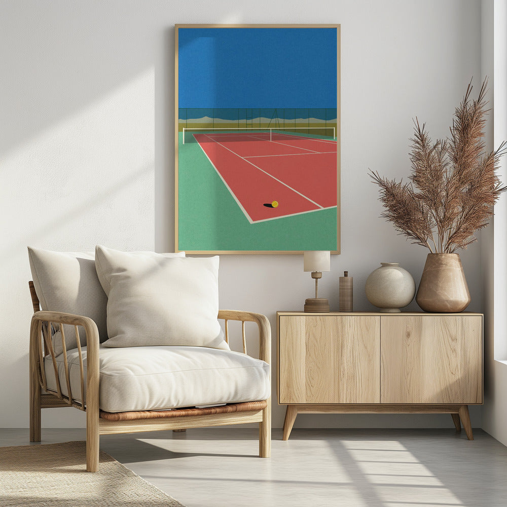 Tennis Court In the Desert | Poster