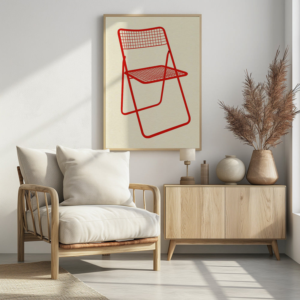 Ted Net Chair Red | Poster