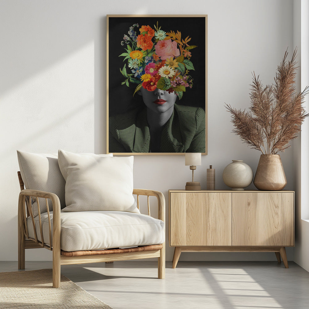 Green Vintage Bouquet | Poster