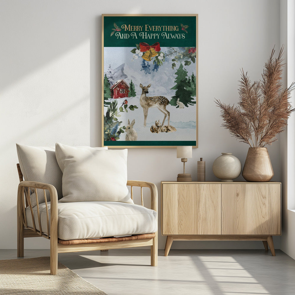 Merry Woodland Scene | Poster