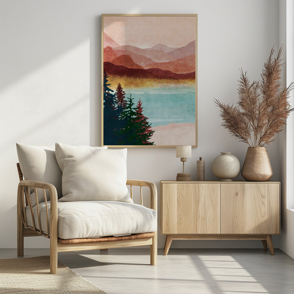 Misty Mountain Glow | Poster