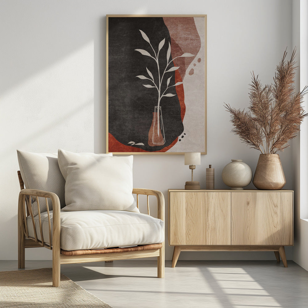 Vase and Leaves | Poster