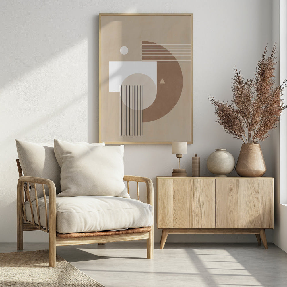 Neutral Semicircles Poster | Poster