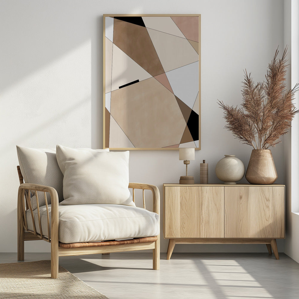 Geometric Beige art | Poster