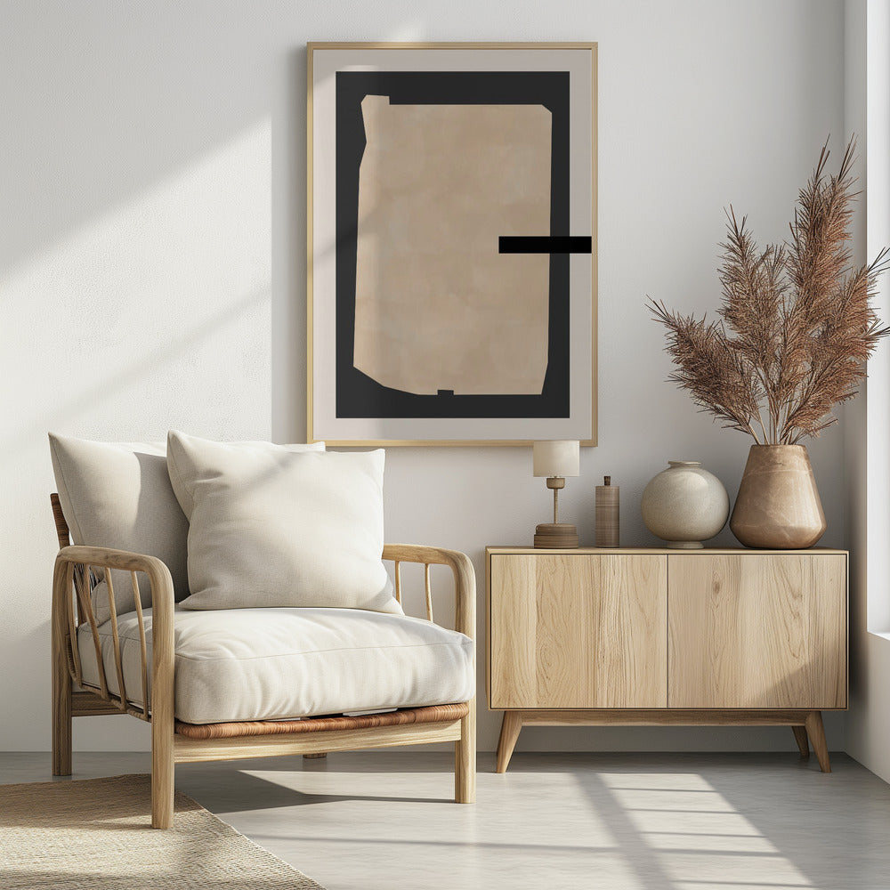 Abstract Beige Painting | Poster