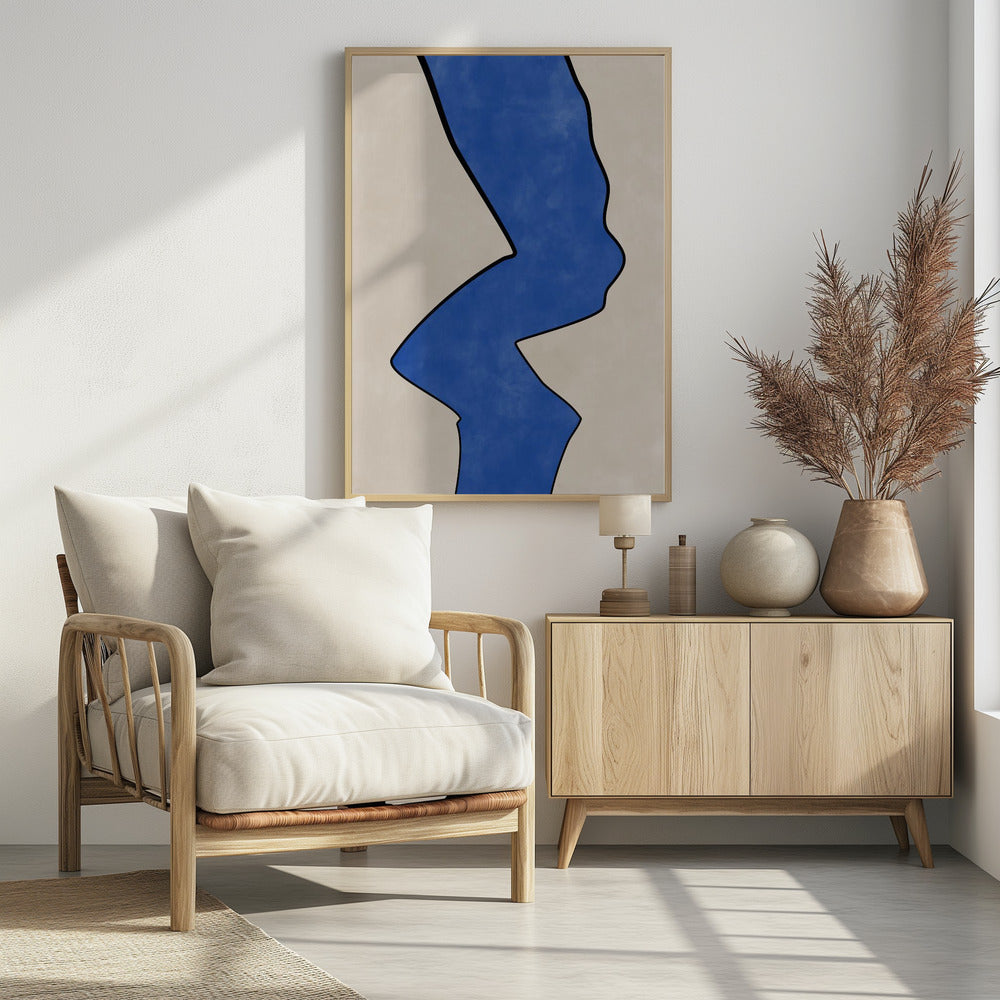 Bold Blue Contour | Poster
