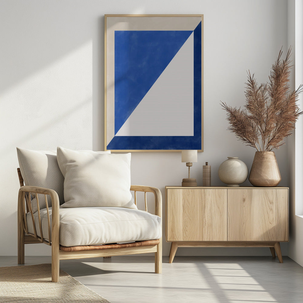 Blue Geometric Play | Poster