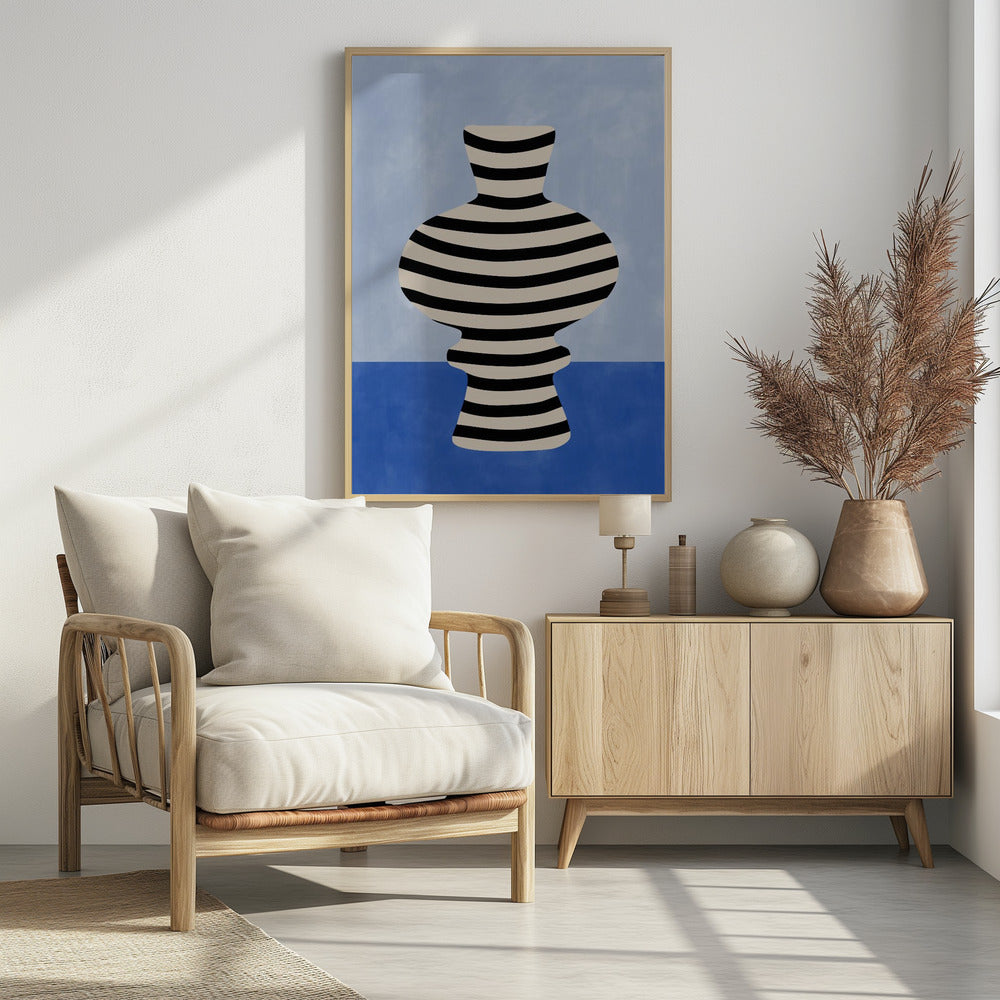 Striped Vase Illusion | Poster