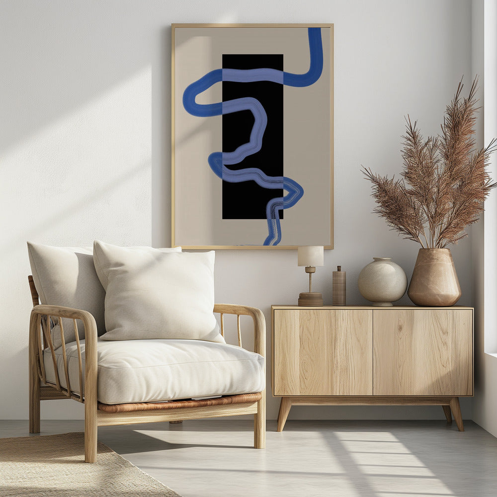 Blue Pathway Flow | Poster