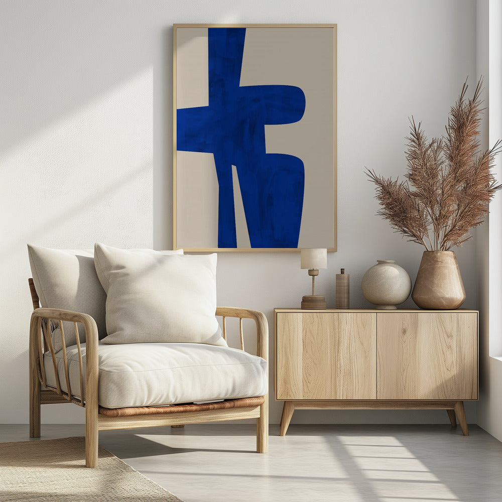 Blue Harmony Shape | Poster