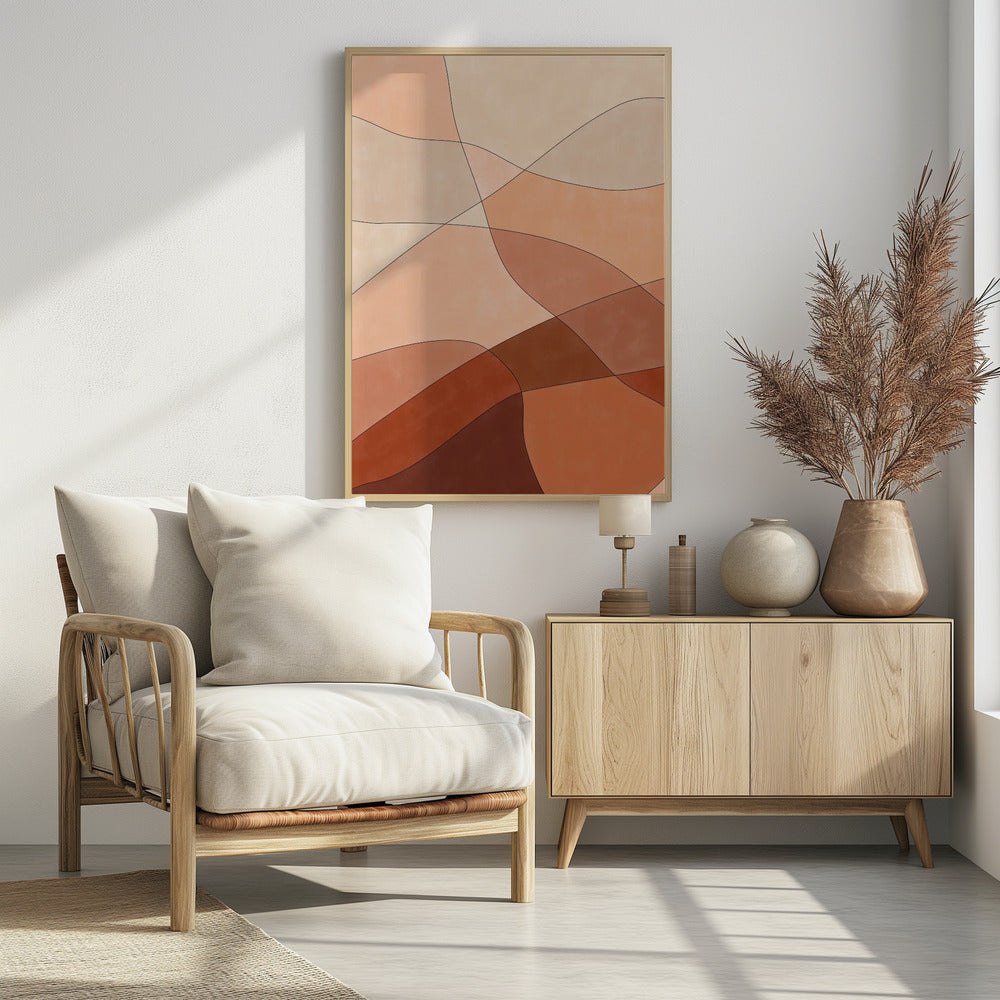 Flowing Lines And Warm Earth Tones | Poster