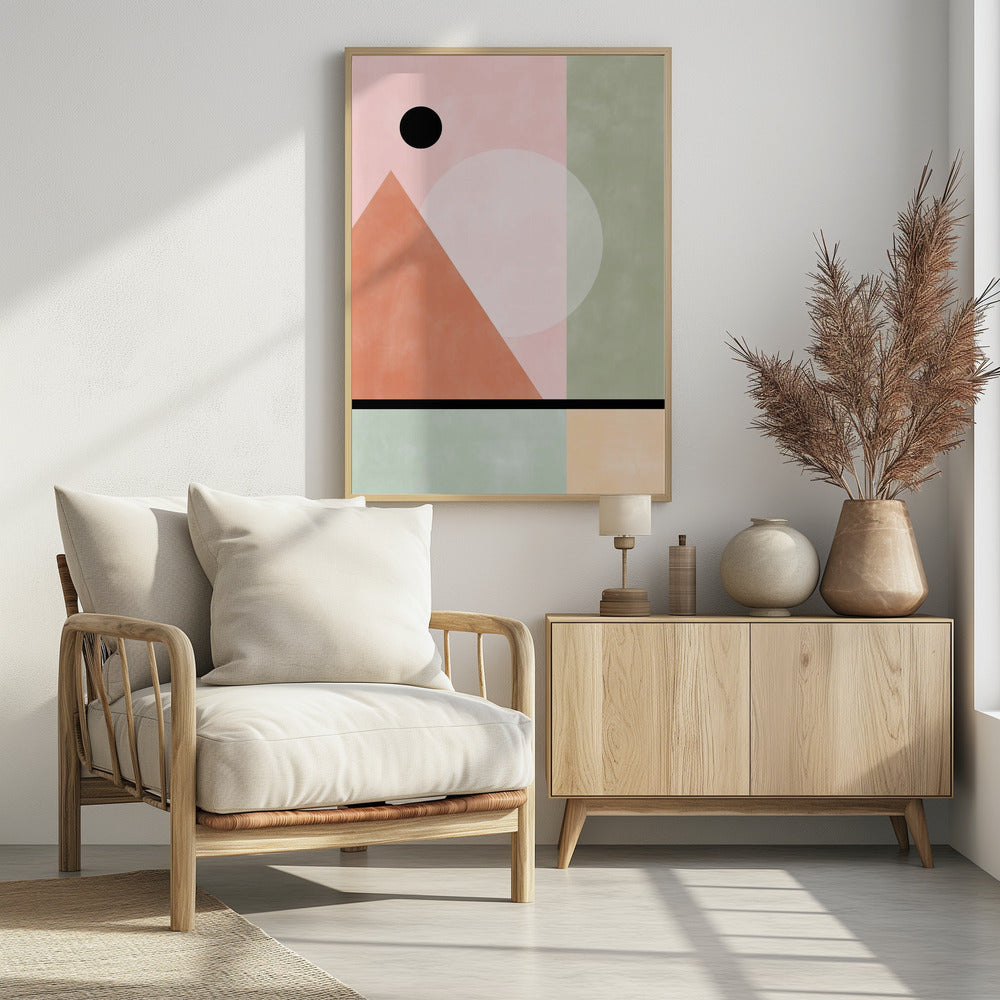 Geometric Shapes In Pastel Tones | Poster