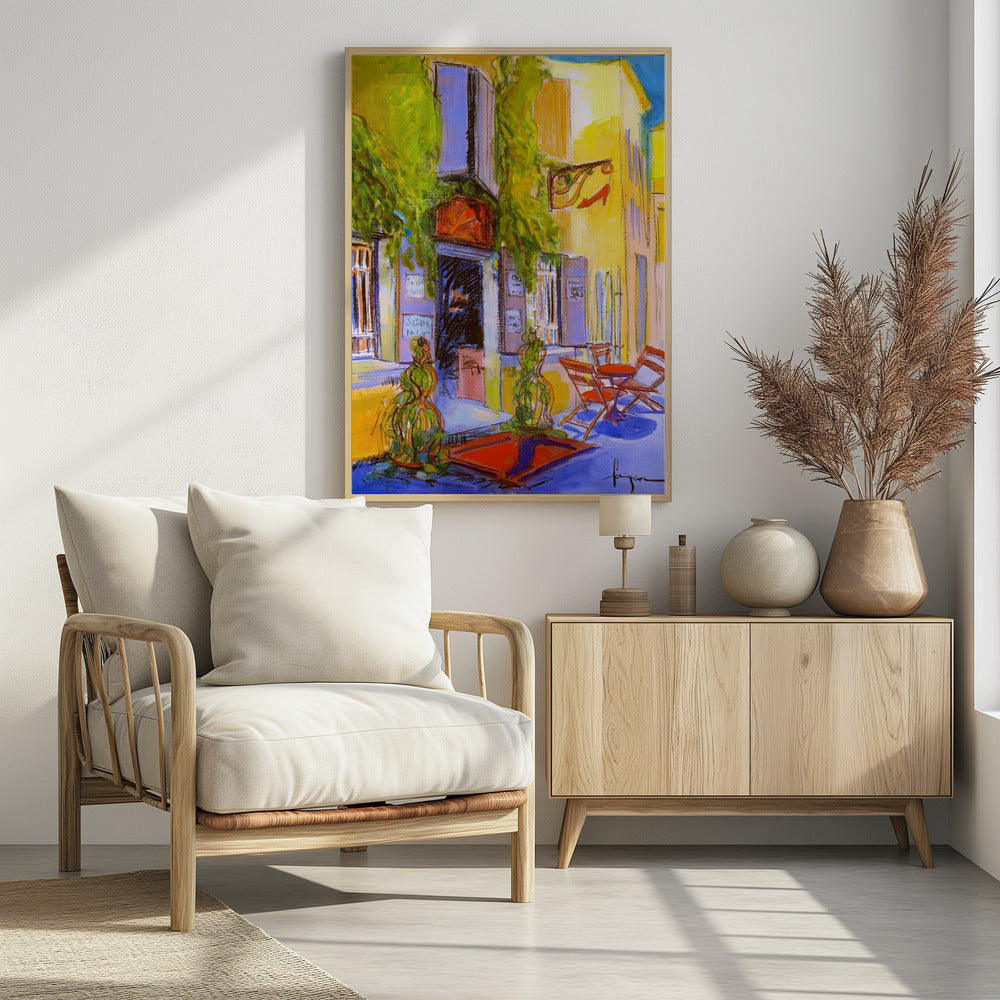 Sunny Courtyard Cafe | Poster