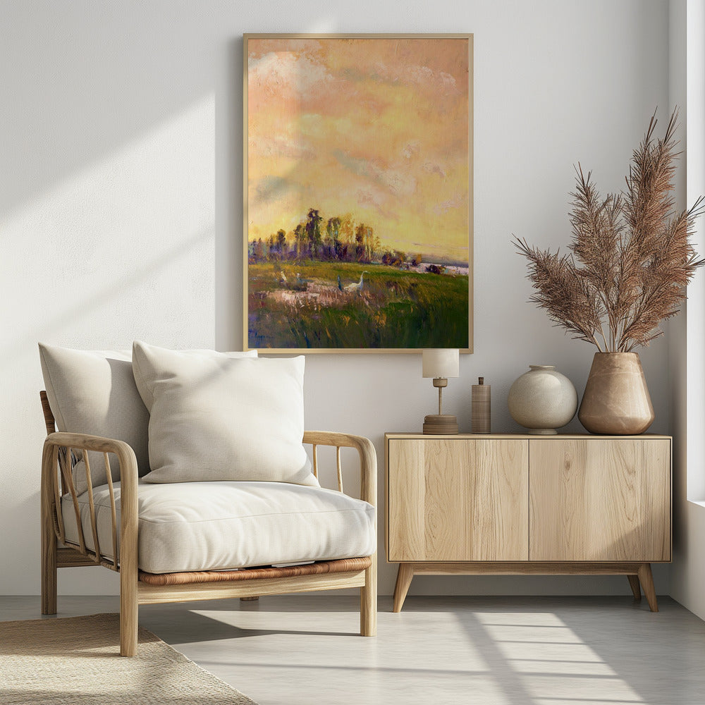 Sunlit Meadowscape | Poster