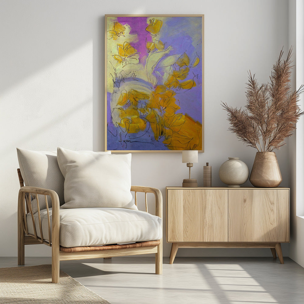 Golden Blossom Glow | Poster