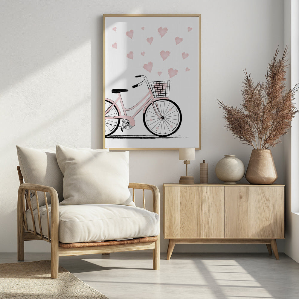 Bike with Hearts | Poster