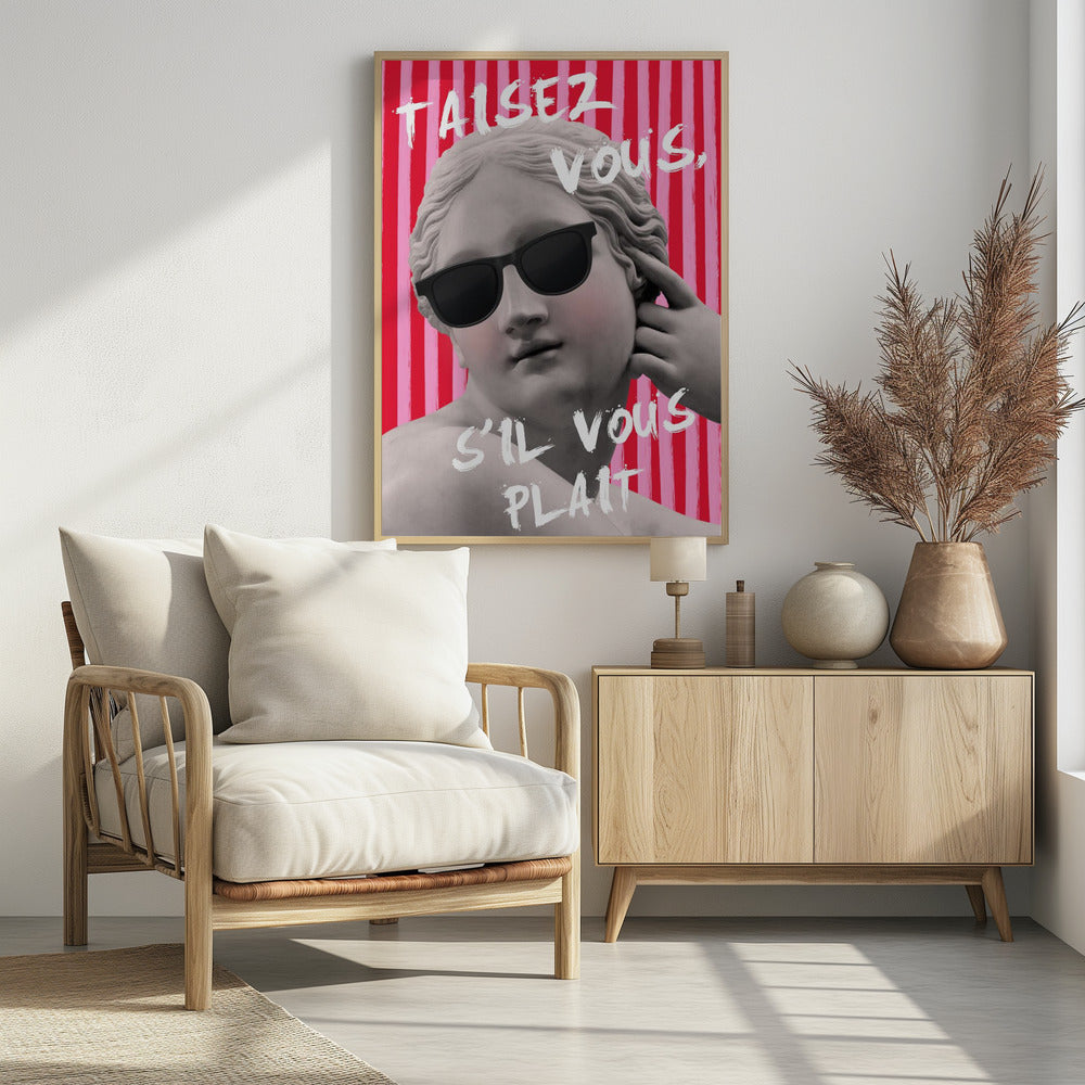 Pink and Red Striped Venus | Poster