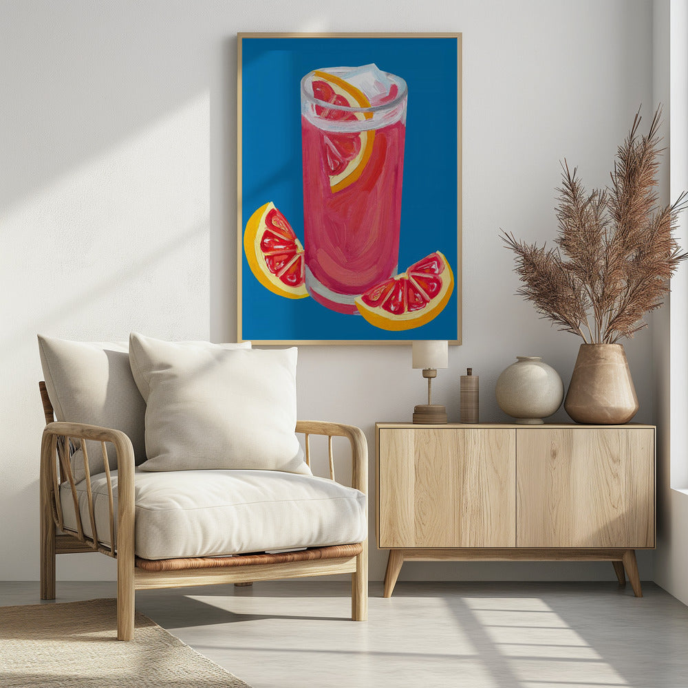 Grapefruit Paloma Blue | Poster