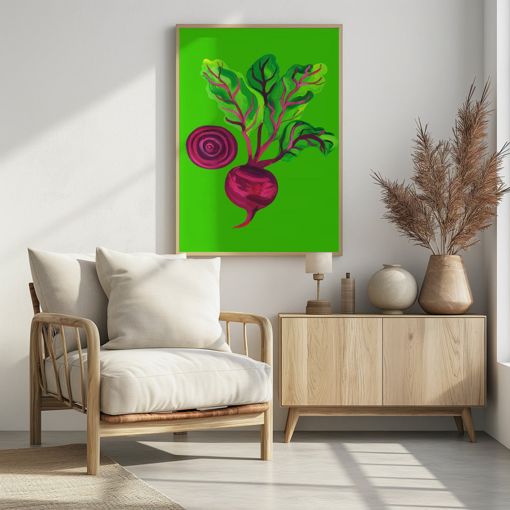 Beetroot Swirl Green | Poster