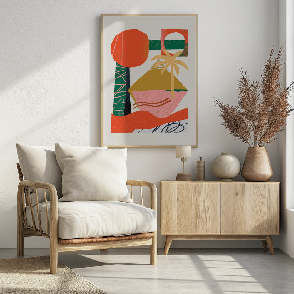 Abstract Beach Collage | Poster