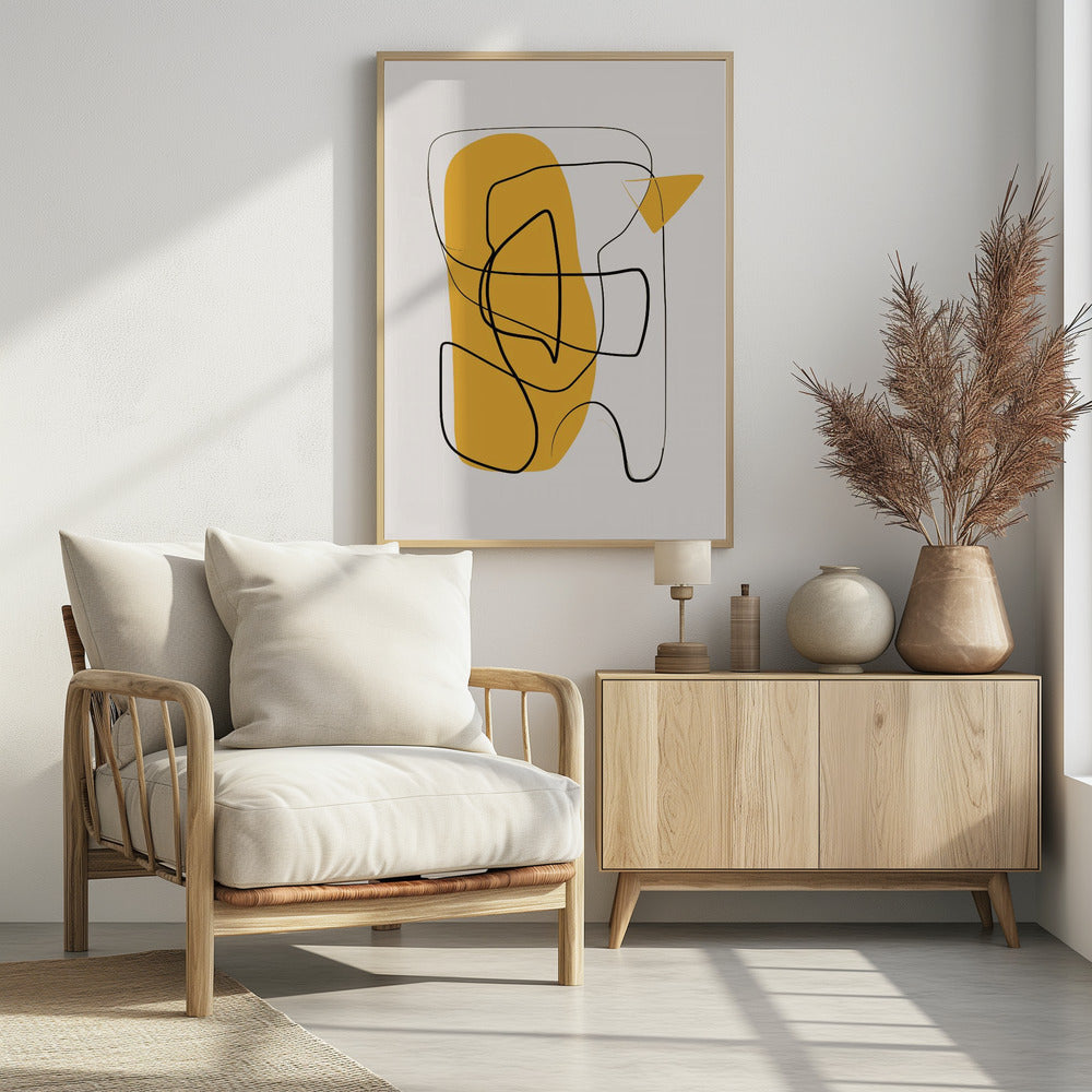 Line Abstract In Yellow | Poster