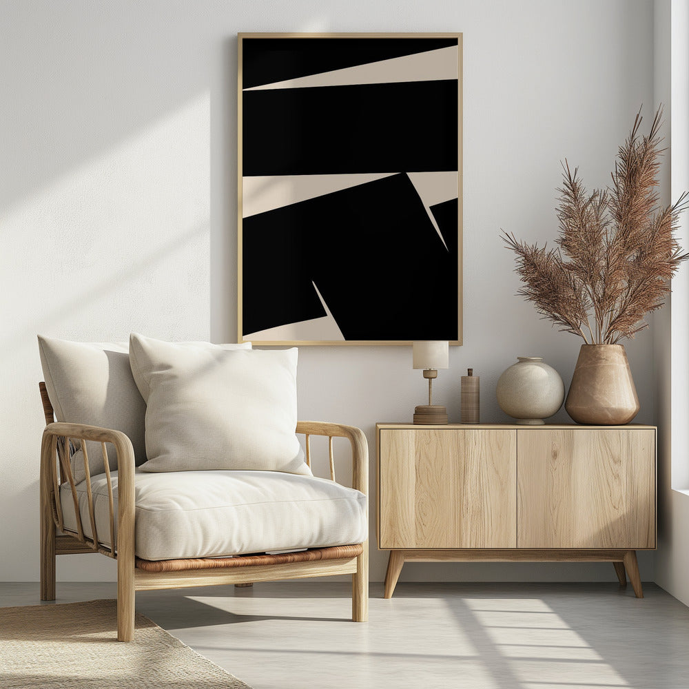 Black Plain Abstract | Poster