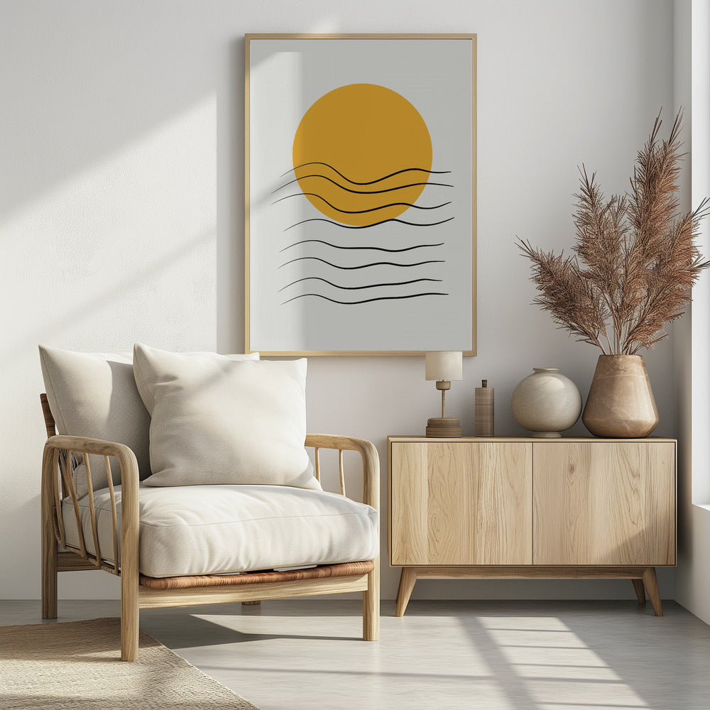 Golden Wave Sunset | Poster