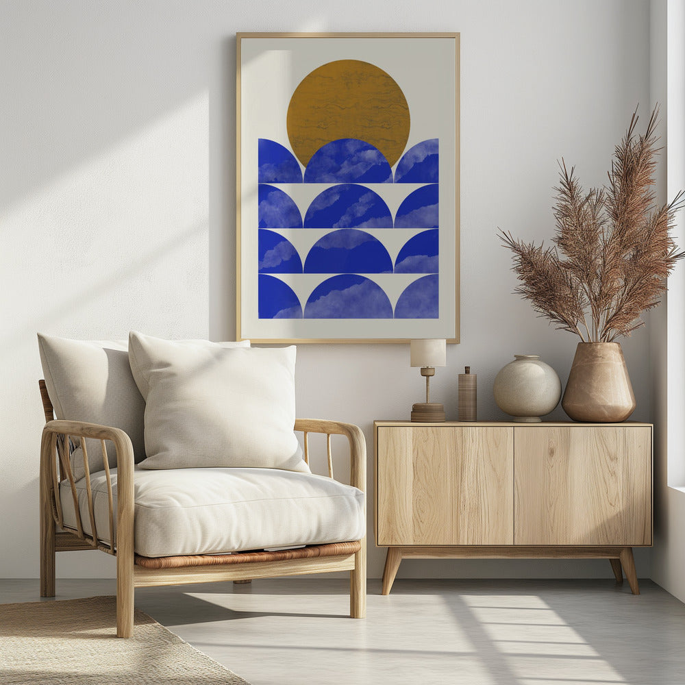 Geometrical Sunset Composition | Poster