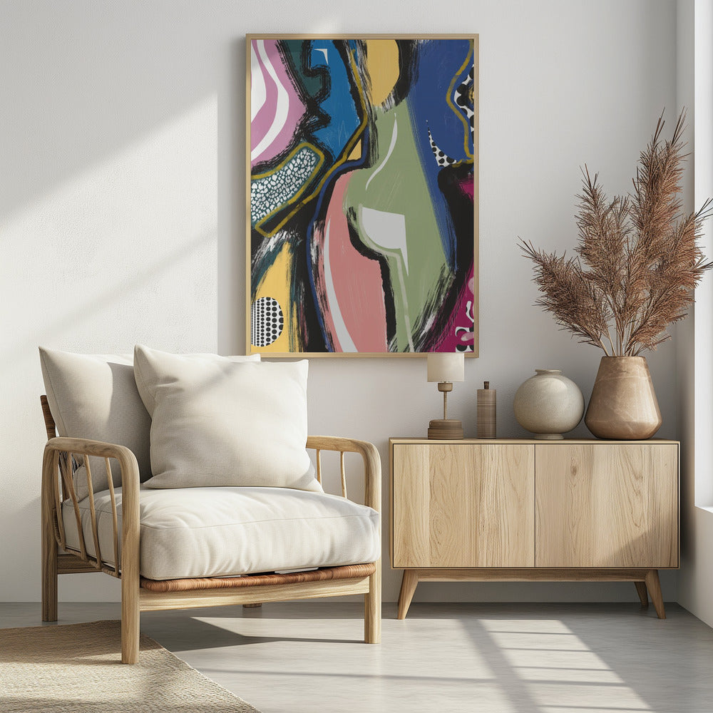 Colorful Abstract Bum | Poster