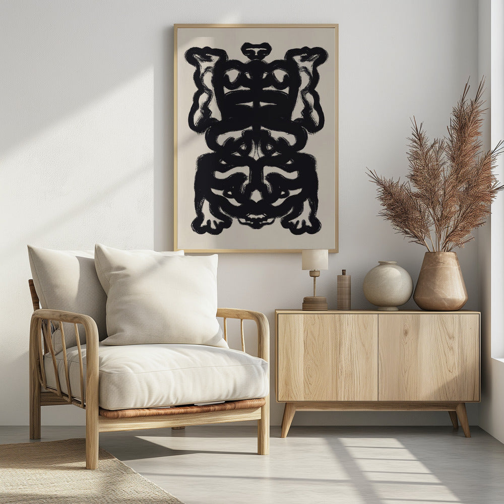 Symmetrical Black Pattern | Poster