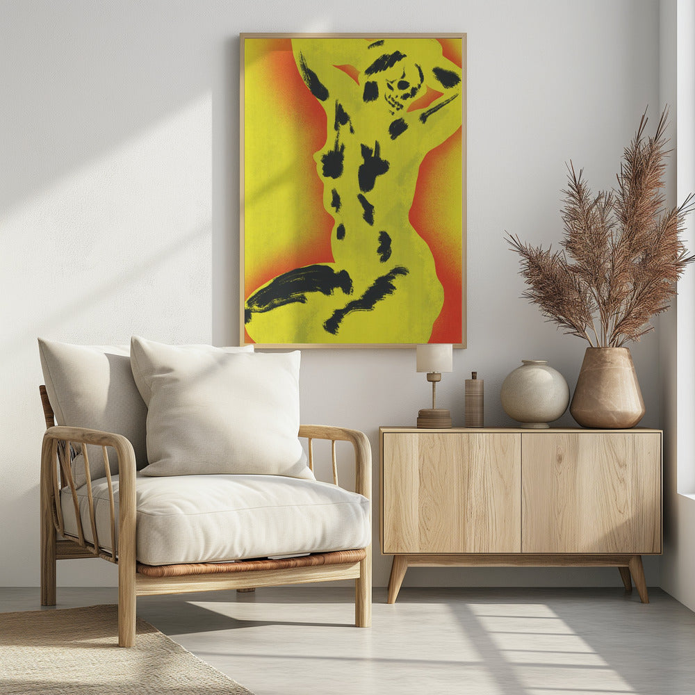 Yellow Skull Nude | Poster