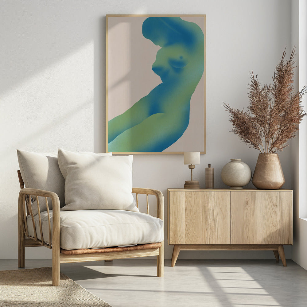 Human Figure Abstract with Gradients | Poster